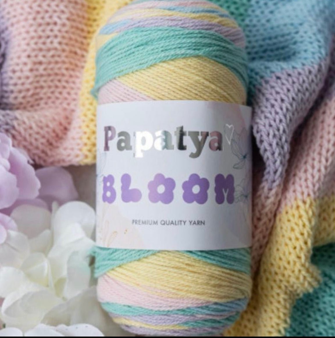 Papatya Bloom 5 x 100g 70% Acrylic & 30% Cotton Premium Quality Yarn for Crafting and Knitting Projects