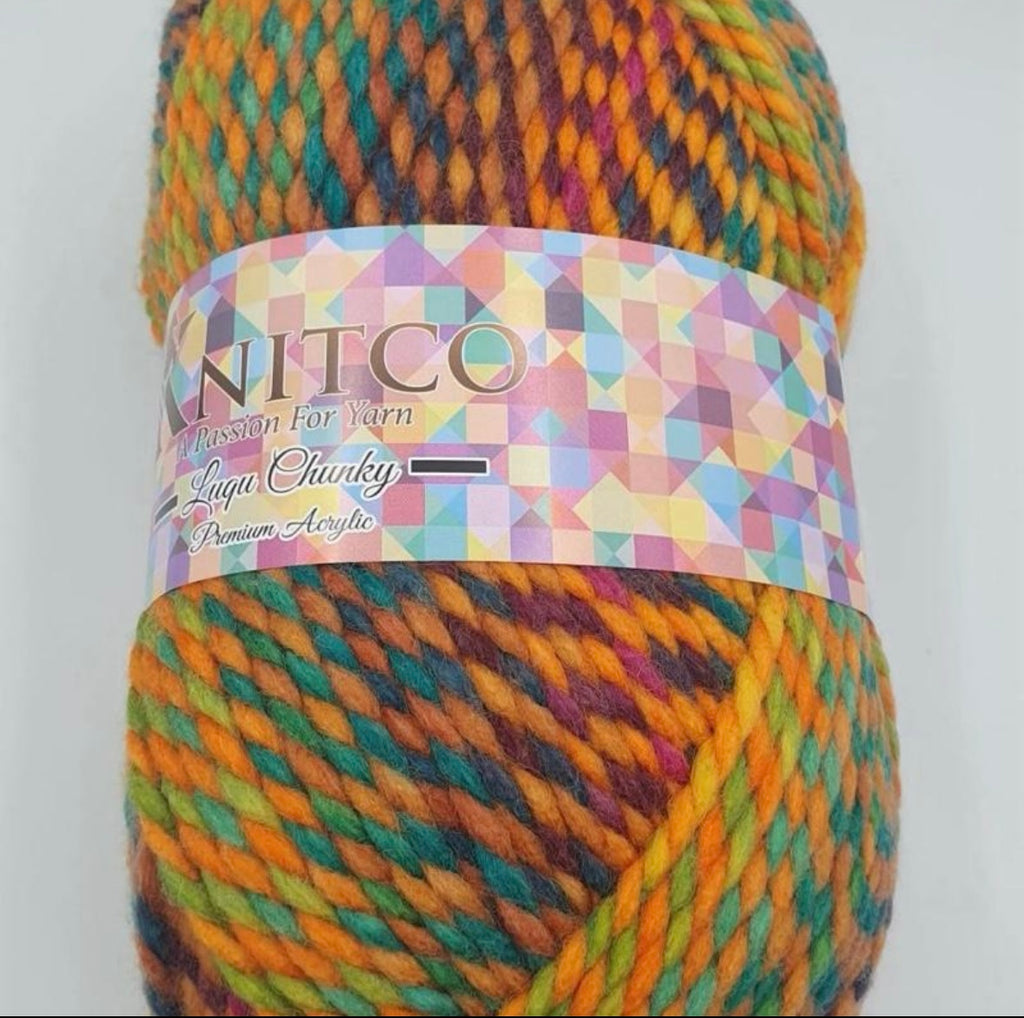 Knitco Luqu Chunky 1 x 300g Ball 195m Yarn for Crochet & Knitting Projects Soft and Warm Wool Blend - available in 11 gorgeous shades