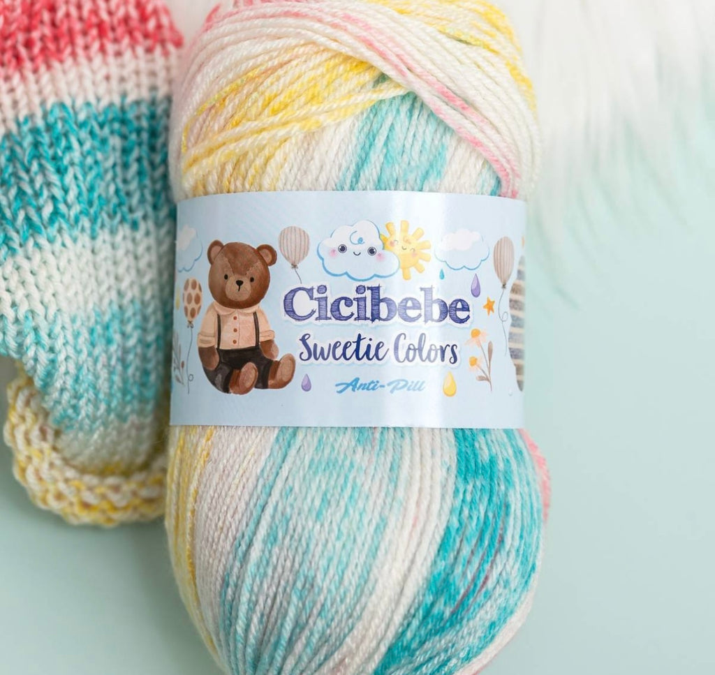 Cicibebe Sweetie Colors 100% Anti Pill Acrylic5 x 100g 265m