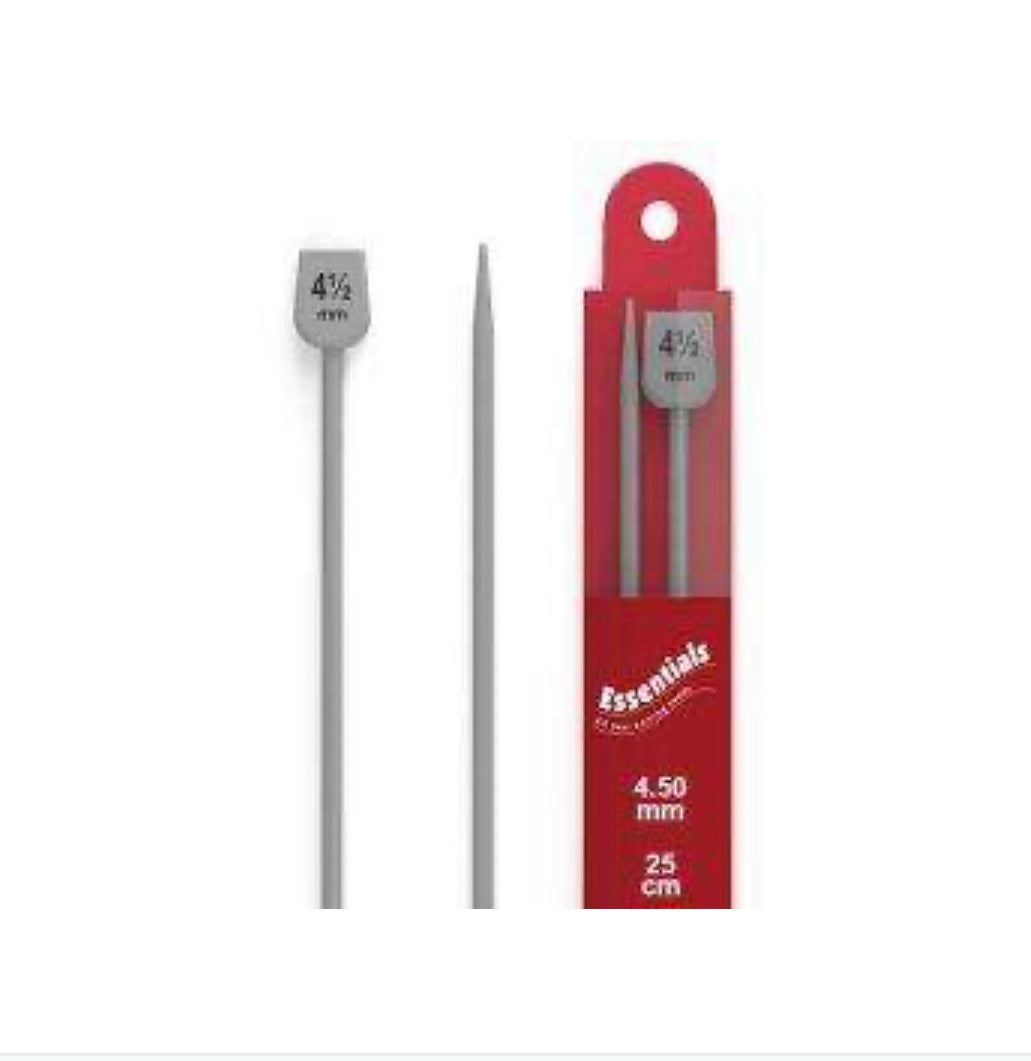 Whitecroft Essentials Aluminium Knitting Pins 25cm