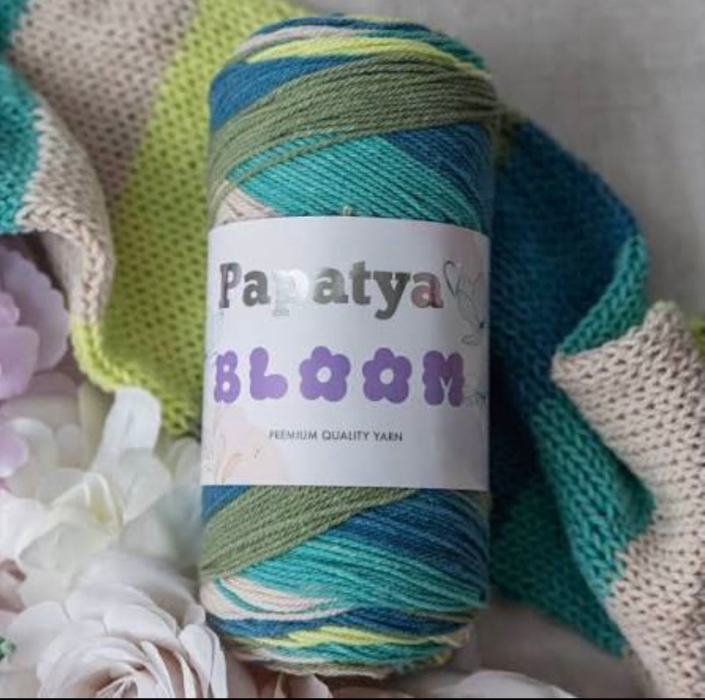 Papatya Bloom 5 x 100g 70% Acrylic & 30% Cotton Premium Quality Yarn for Crafting and Knitting Projects