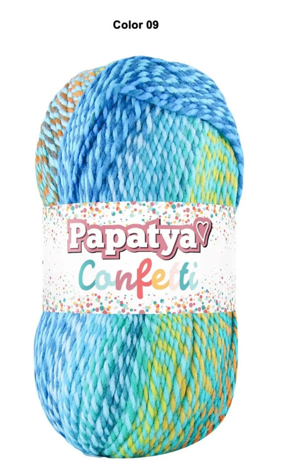 Papatya Confetti 5x100g 185m Aran Crochet / Knitting Yarn