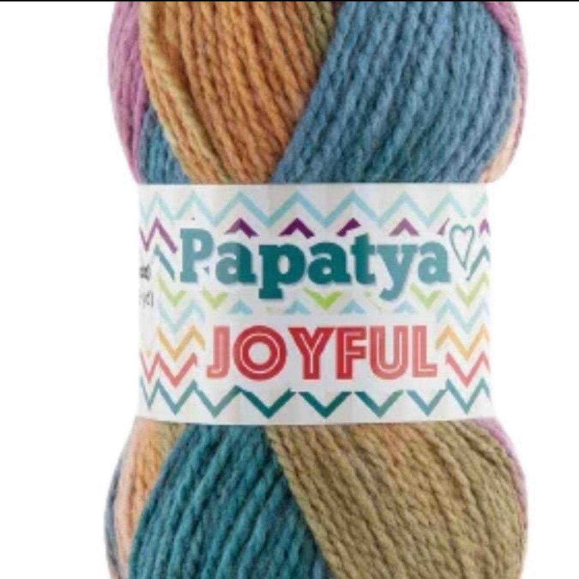 Papatya Joyful 5 x 100 - 200m - 20% Wool 80% Acrylic Knitting Crochet Yarn for Crafting Projects