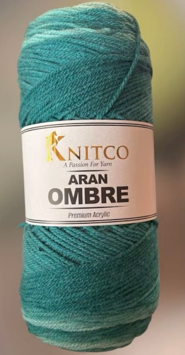Knitco Aran Ombré Premium Acrylic Yarn - 200g 420mt