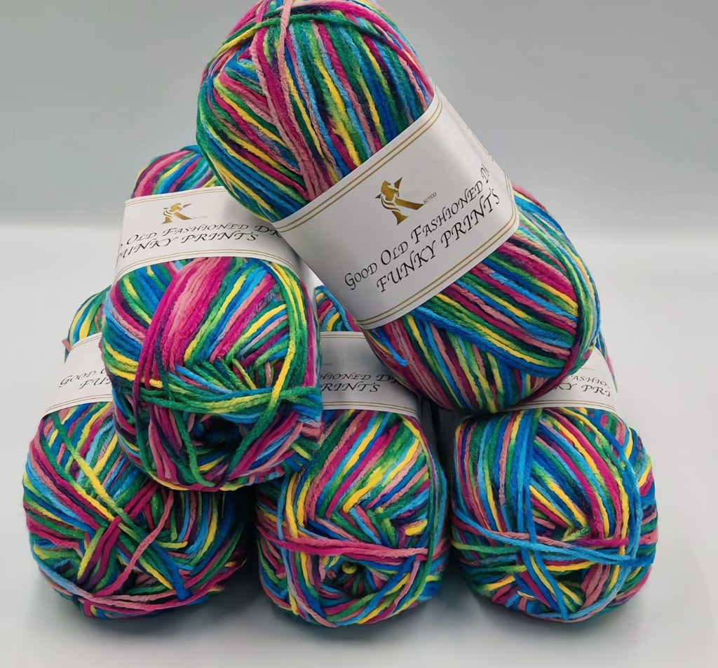 Knitco Good Old Fashioned Funky Prints 5 x 100g DK yarn
