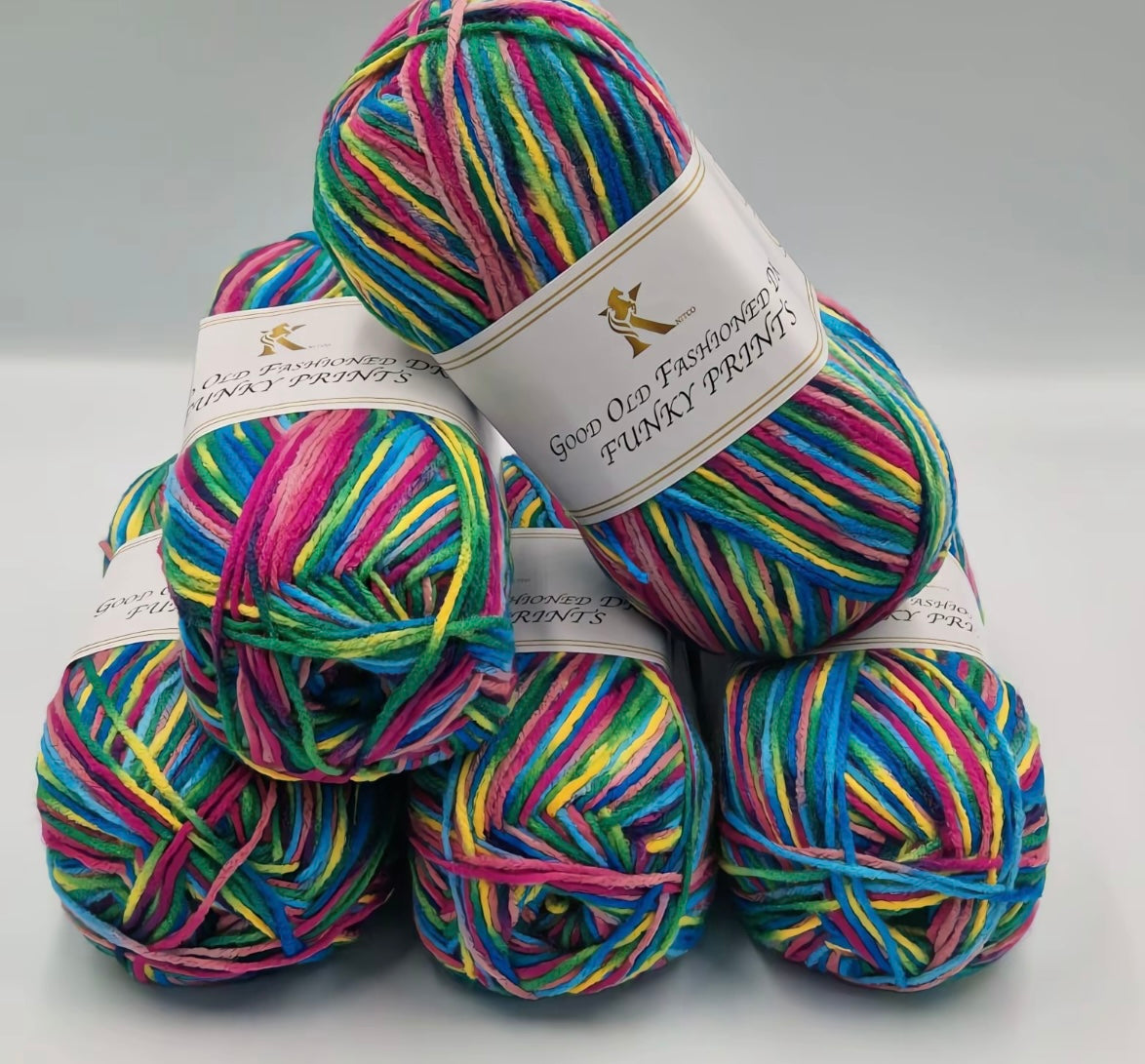 Knitco Good Old Fashioned Funky Prints 5 x 100g DK yarn