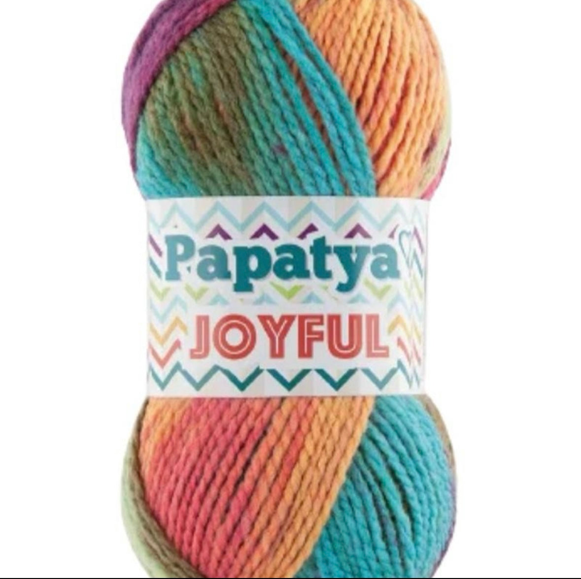 Papatya Joyful 5 x 100 - 200m - 20% Wool 80% Acrylic Knitting Crochet Yarn for Crafting Projects