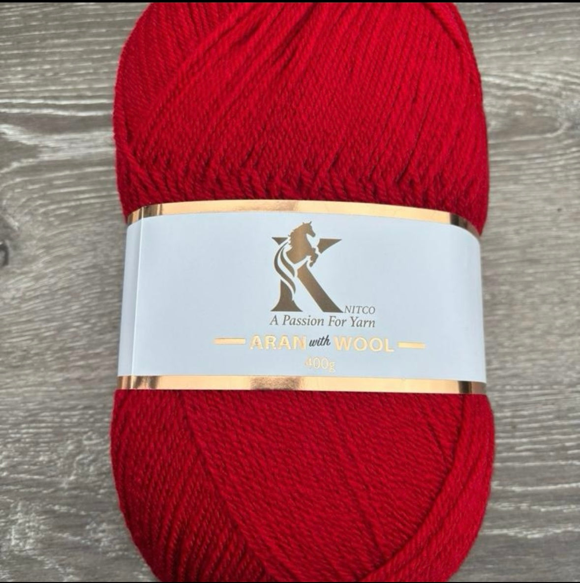 Knitco Aran & Wool Yarn 1 x 400g - 8 Colours to Choose from - Premium Acrylic & Wool Mix for Knitting and Crochet Projects