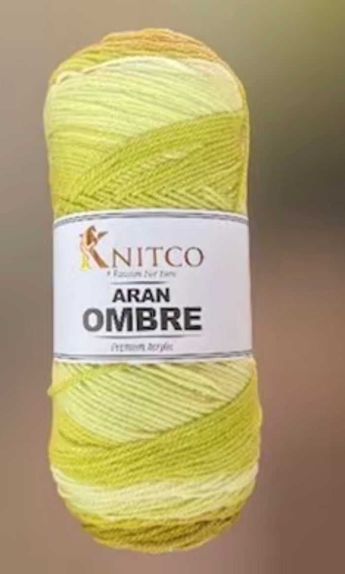 Knitco Aran Ombré Premium Acrylic Yarn - 200g 420mt