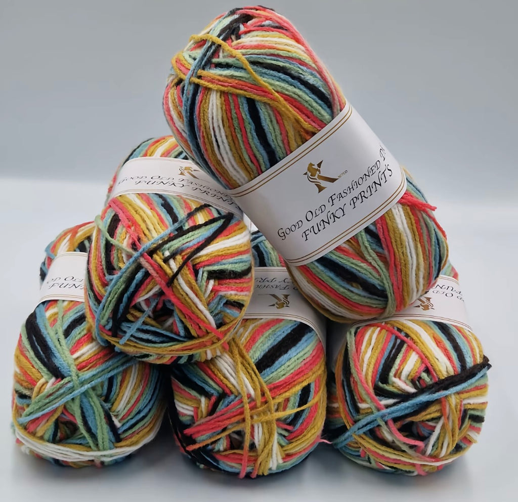 Knitco Good Old Fashioned Funky Prints 5 x 100g DK yarn