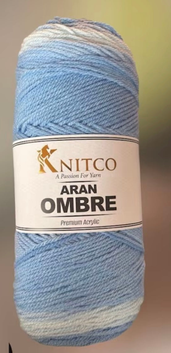 Knitco Aran Ombré Premium Acrylic Yarn - 200g 420mt