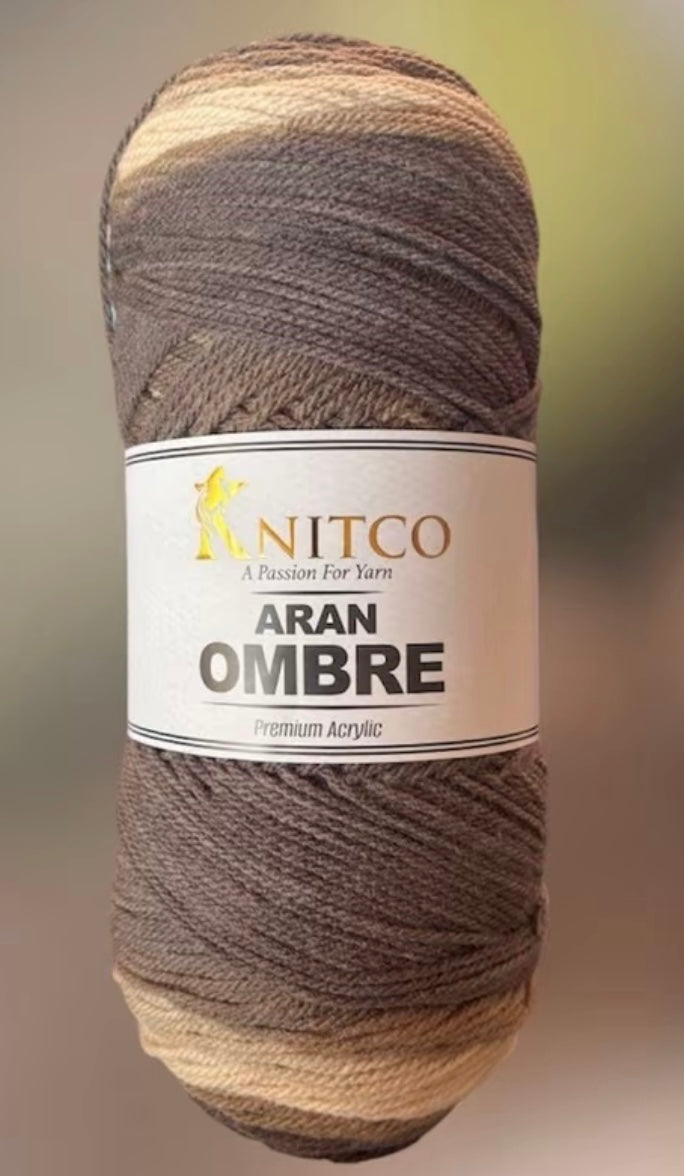 Knitco Aran Ombré Premium Acrylic Yarn - 200g 420mt