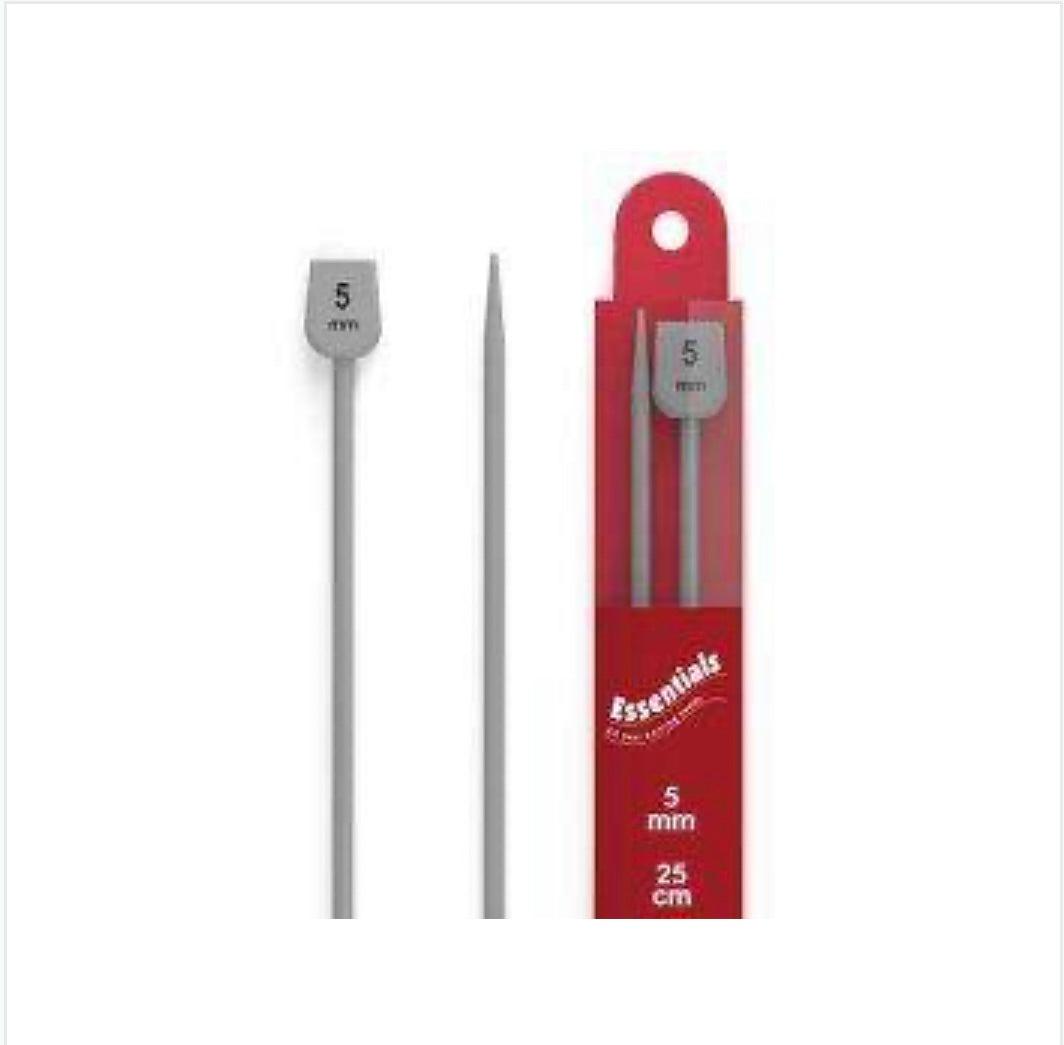 Whitecroft Essentials Aluminium Knitting Pins 25cm