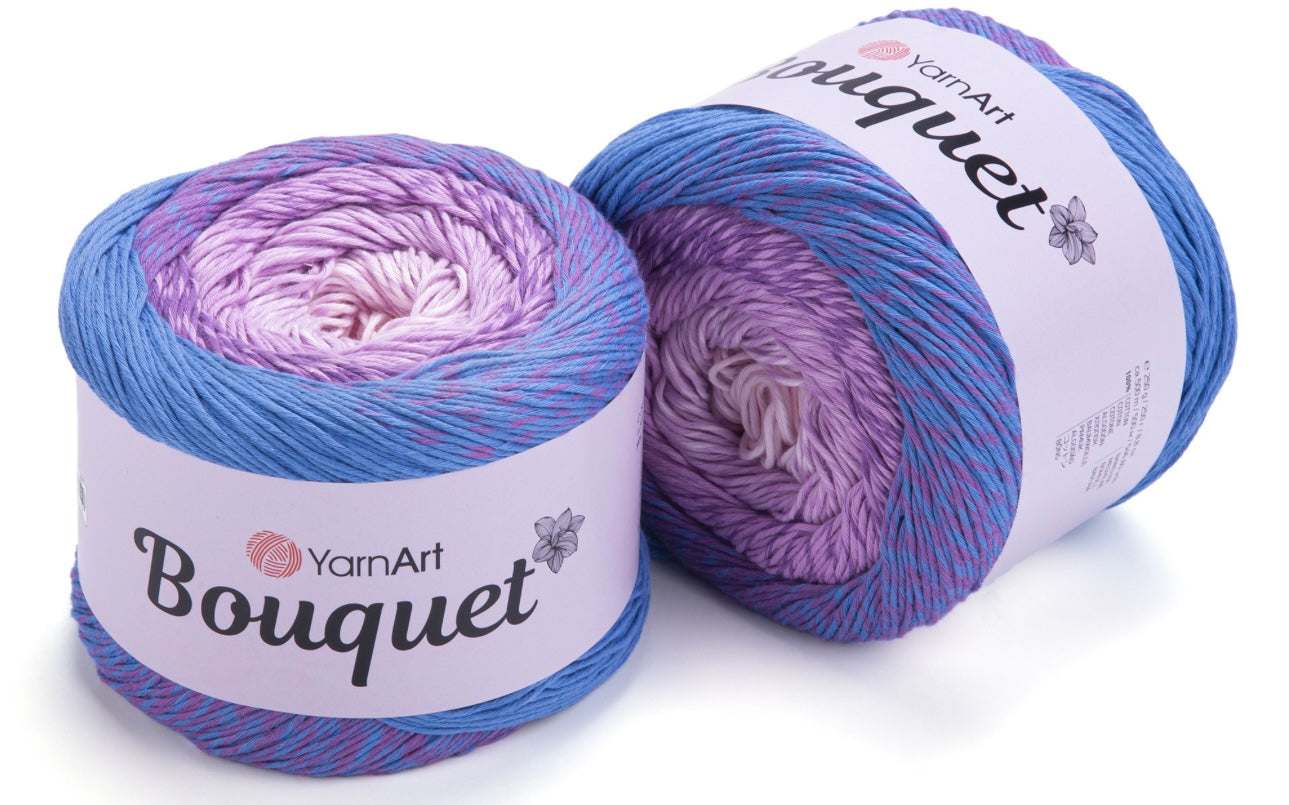 YarnArt Bouquet 100% Cotton DK  Cake 2 x 250g Cakes 500m
