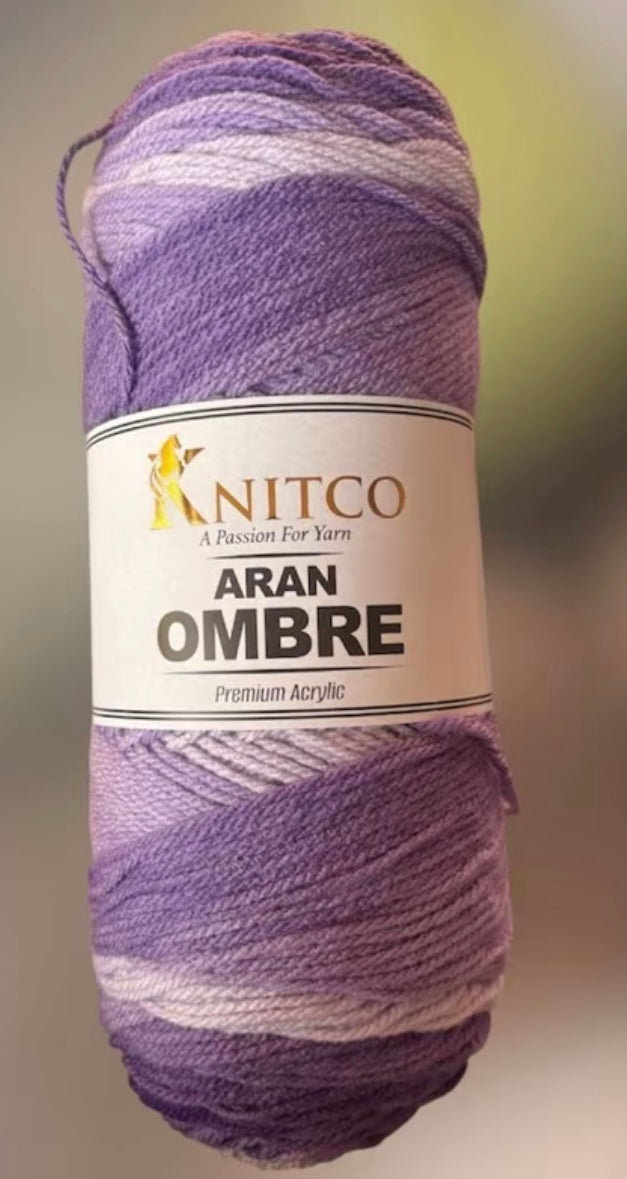 Knitco Aran Ombré Premium Acrylic Yarn - 200g 420mt