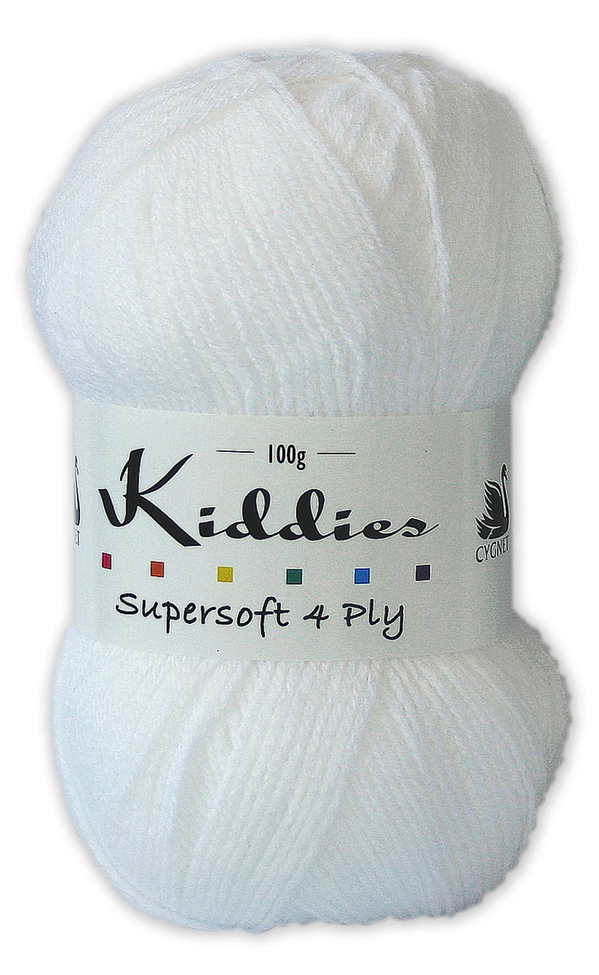 Kiddies asupersoft 4 ply Baby Yarn - 1 x 100g 424m per Ball.
