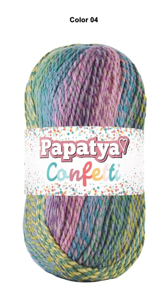 Papatya Confetti 5x100g 185m Aran Crochet / Knitting Yarn