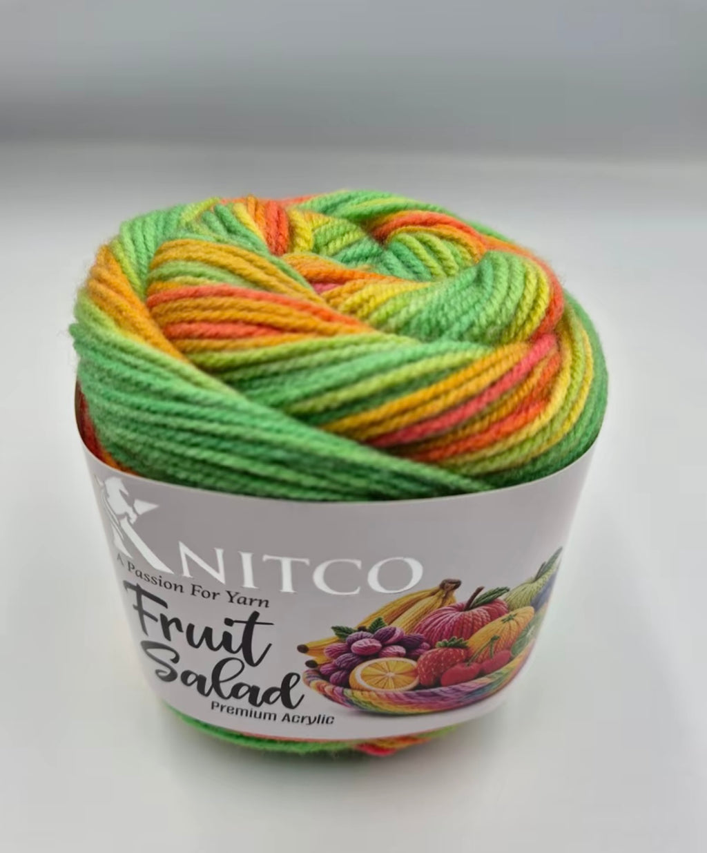 Knitco Fruit Salad 6 x 100g -360m 100% Premium Acrylic Yarn