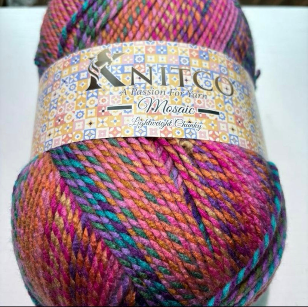 Knitco Mosiac Lightweight Chunky Yarn 300g 100% Acrylic - Soft & Versatile for Knitting Projects Available in 11 stunning colours