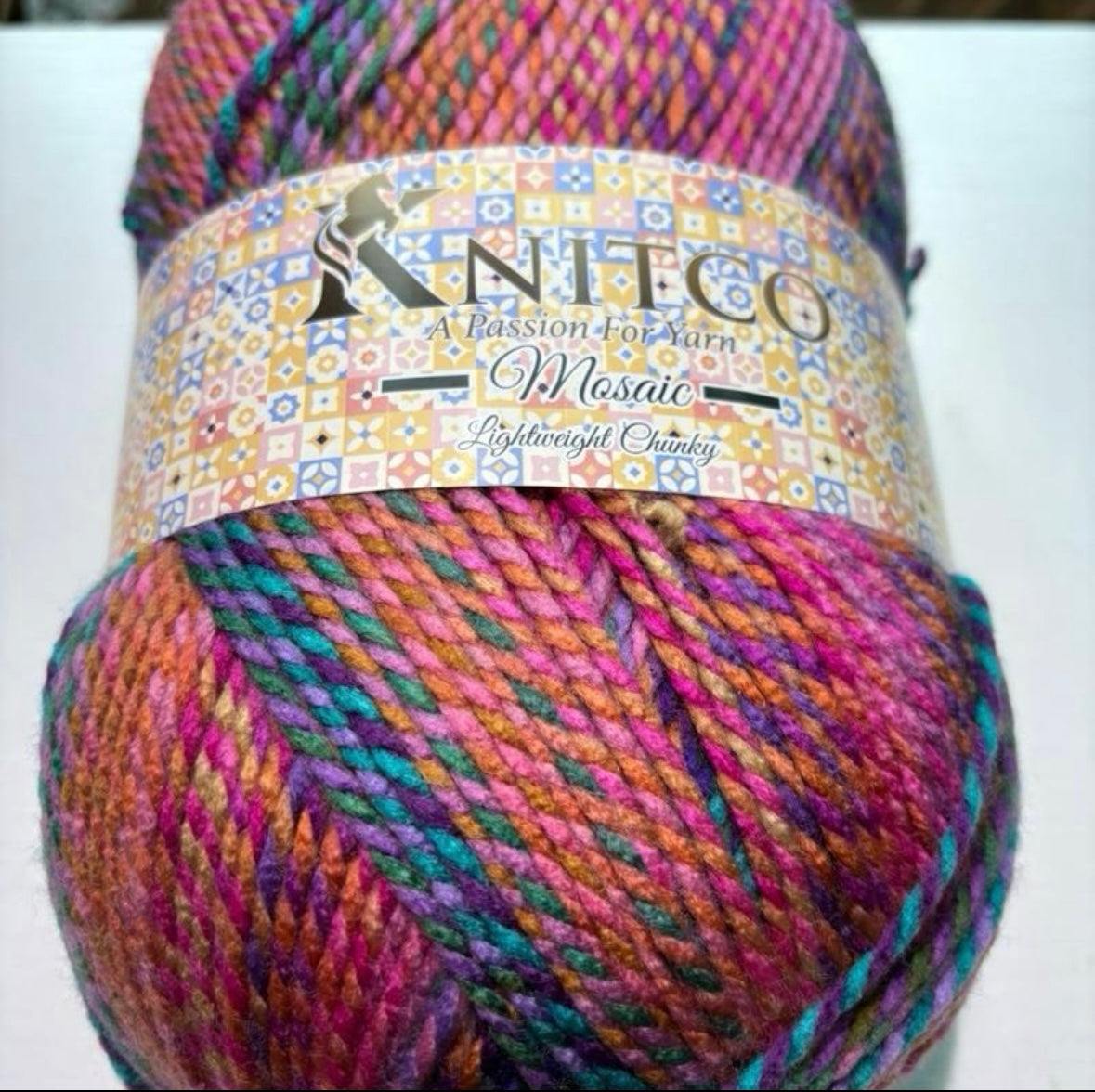 Knitco Mosiac Lightweight Chunky Yarn 300g 100% Acrylic - Soft & Versatile for Knitting Projects Available in 11 stunning colours