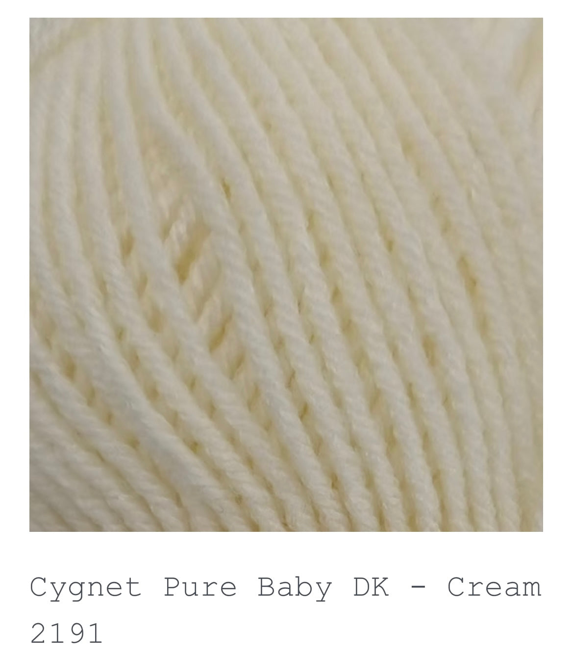 Cygnet Pure Baby Anti Piling DK Yarn 1 x 100g 245m per ball