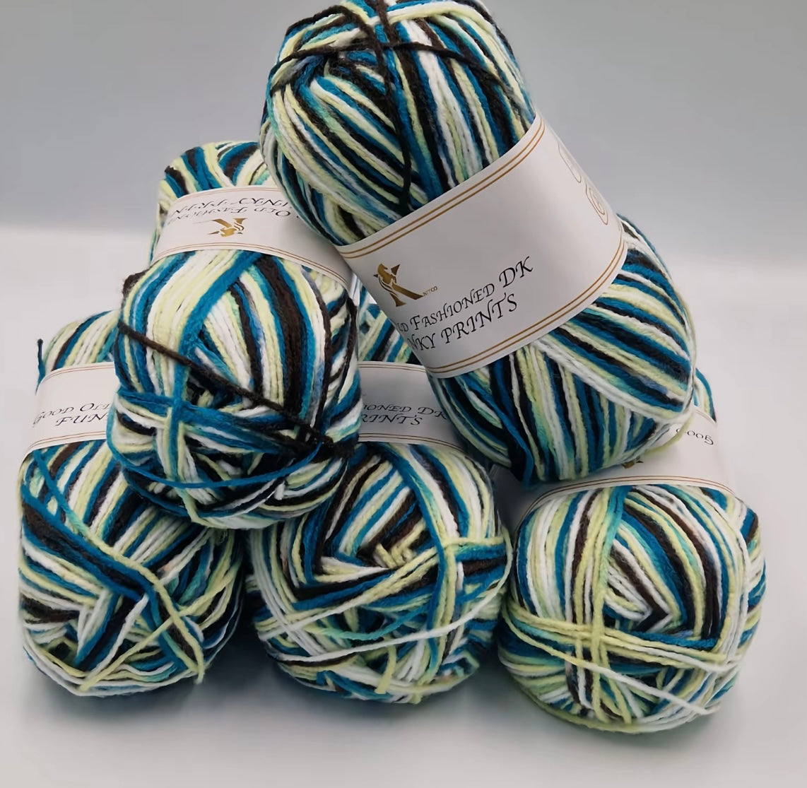Knitco Good Old Fashioned Funky Prints 5 x 100g DK yarn