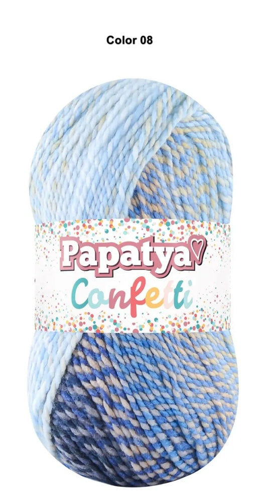Papatya Confetti 5x100g 185m Aran Crochet / Knitting Yarn