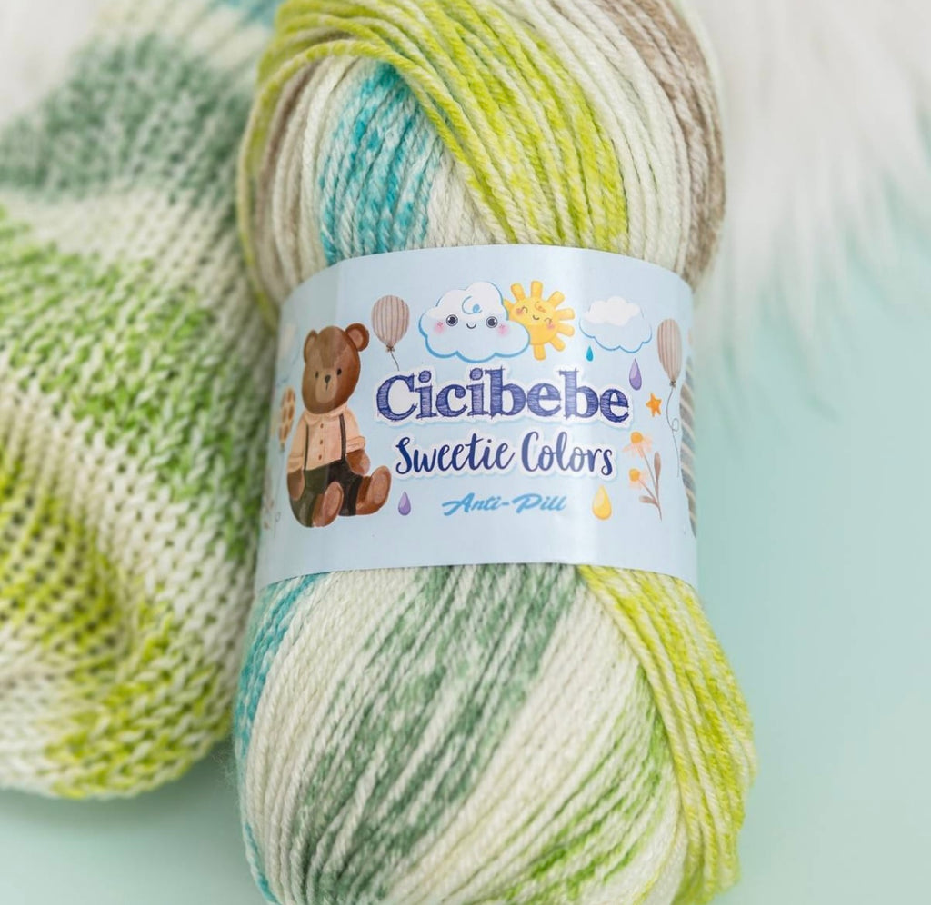 Cicibebe Sweetie Colors 100% Anti Pill Acrylic5 x 100g 265m