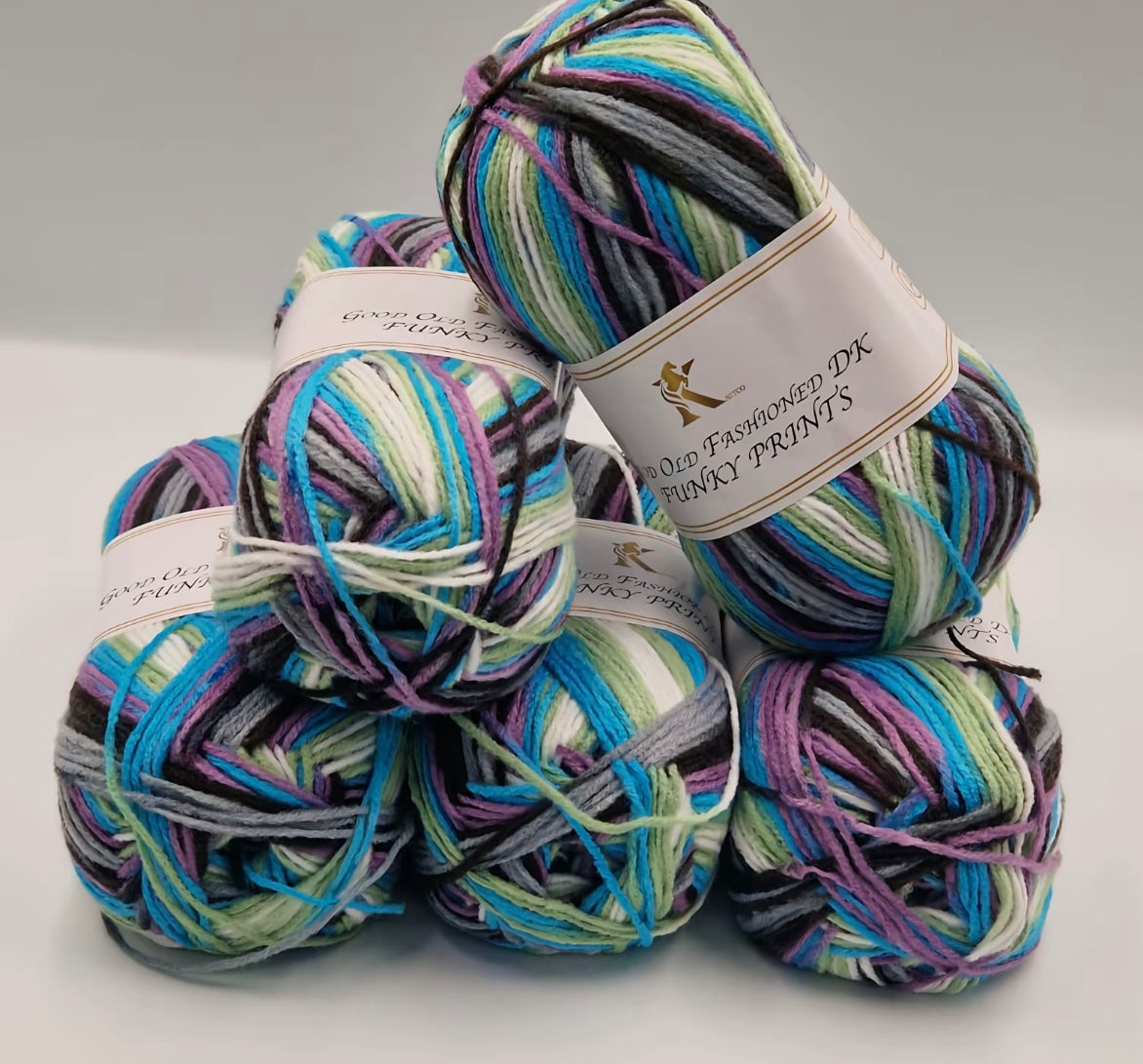 Knitco Good Old Fashioned Funky Prints 5 x 100g DK yarn