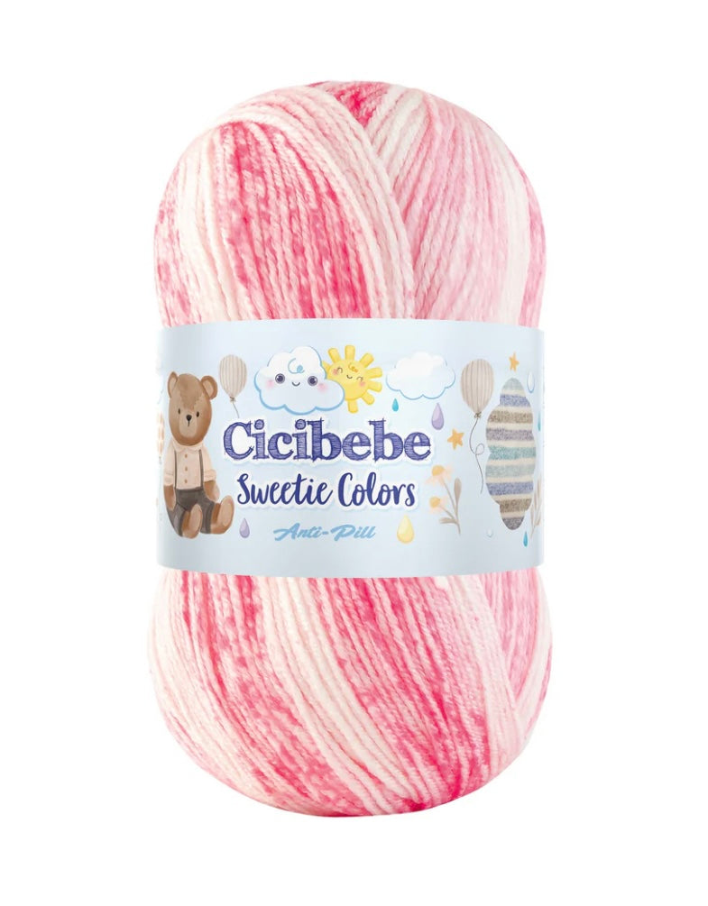 Cicibebe Sweetie Colors 100% Anti Pill Acrylic5 x 100g 265m