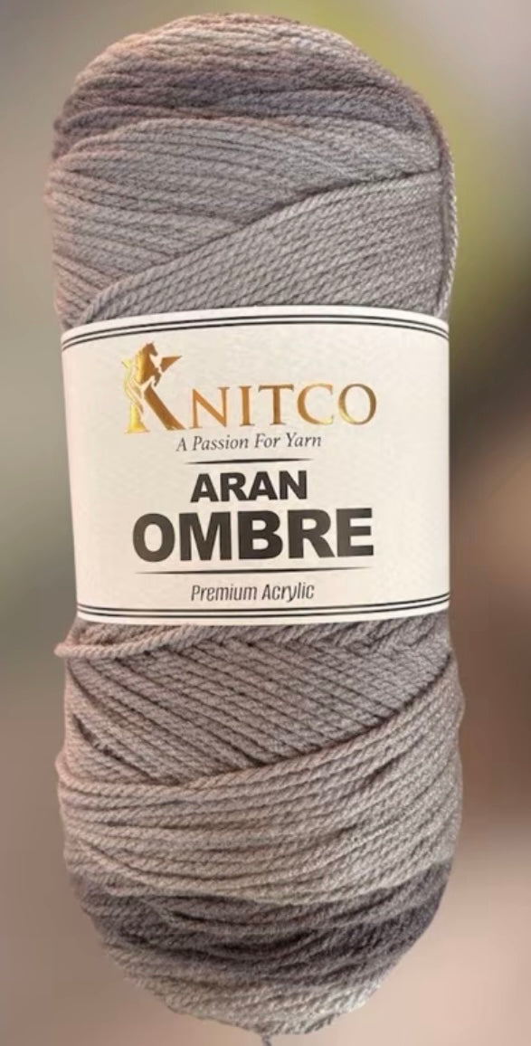 Knitco Aran Ombré Premium Acrylic Yarn - 200g 420mt