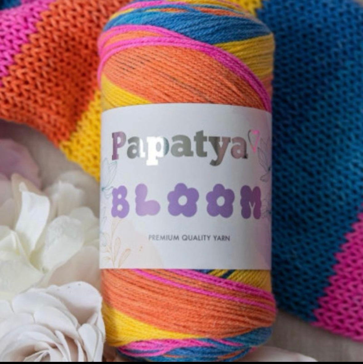 Papatya Bloom 5 x 100g 70% Acrylic & 30% Cotton Premium Quality Yarn for Crafting and Knitting Projects