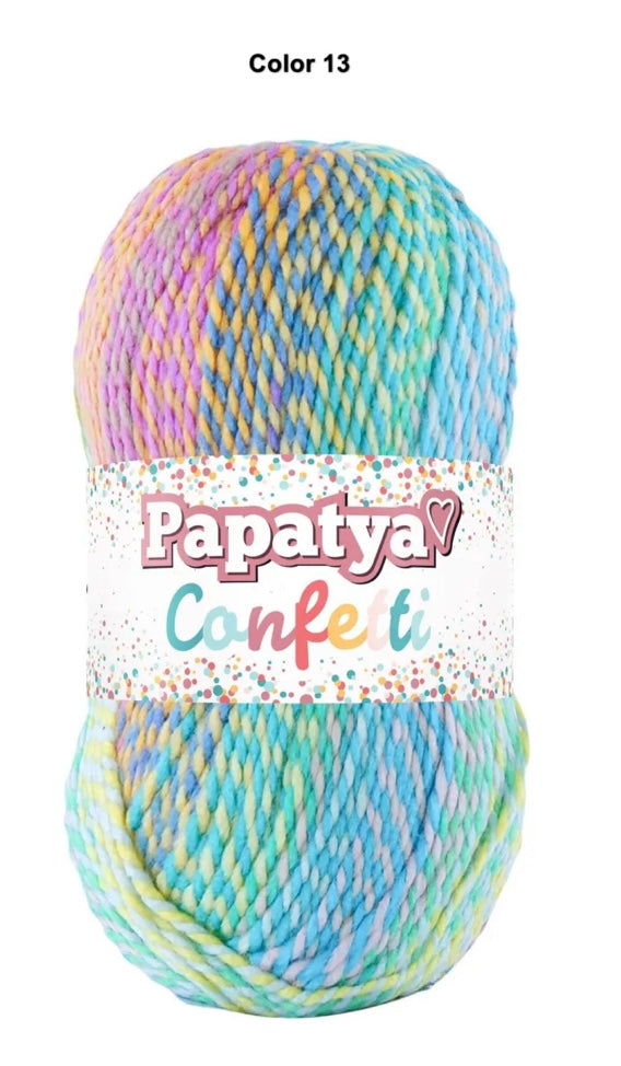 Papatya Confetti 5x100g 185m Aran Crochet / Knitting Yarn
