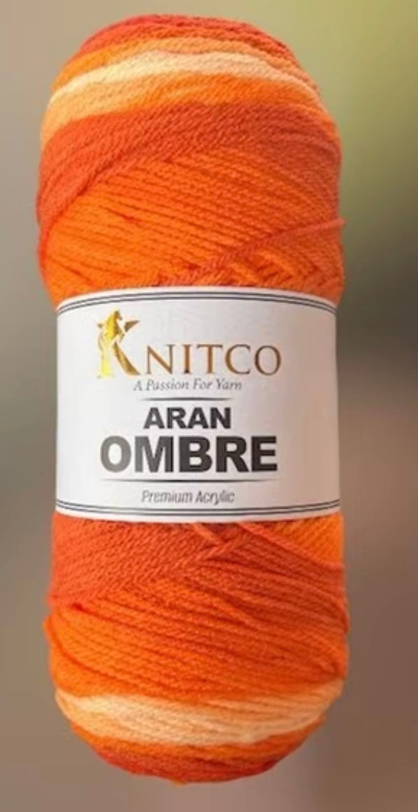 Knitco Aran Ombré Premium Acrylic Yarn - 200g 420mt
