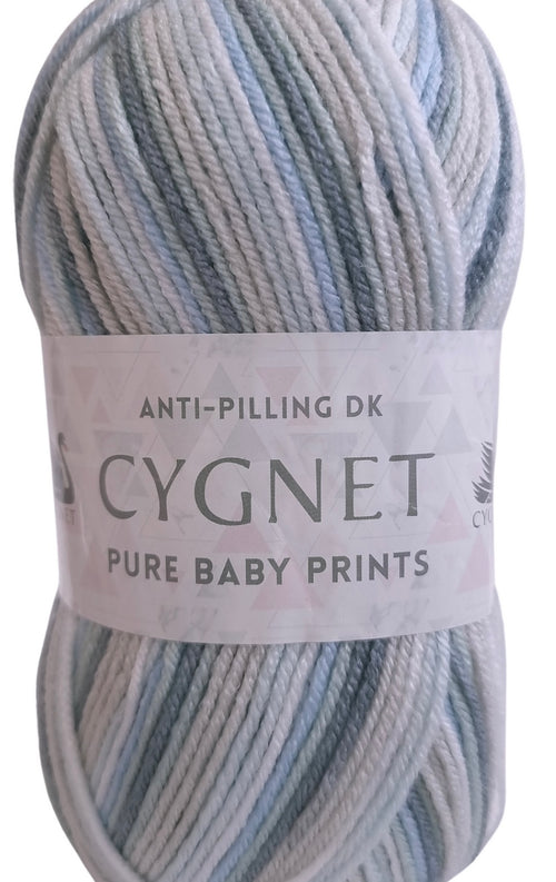 Cygnet Anti-Pilling DK Pure Baby Prints 5 x 100g 245m per ball