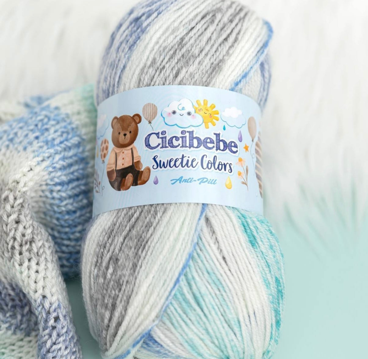 Cicibebe Sweetie Colors 100% Anti Pill Acrylic5 x 100g 265m