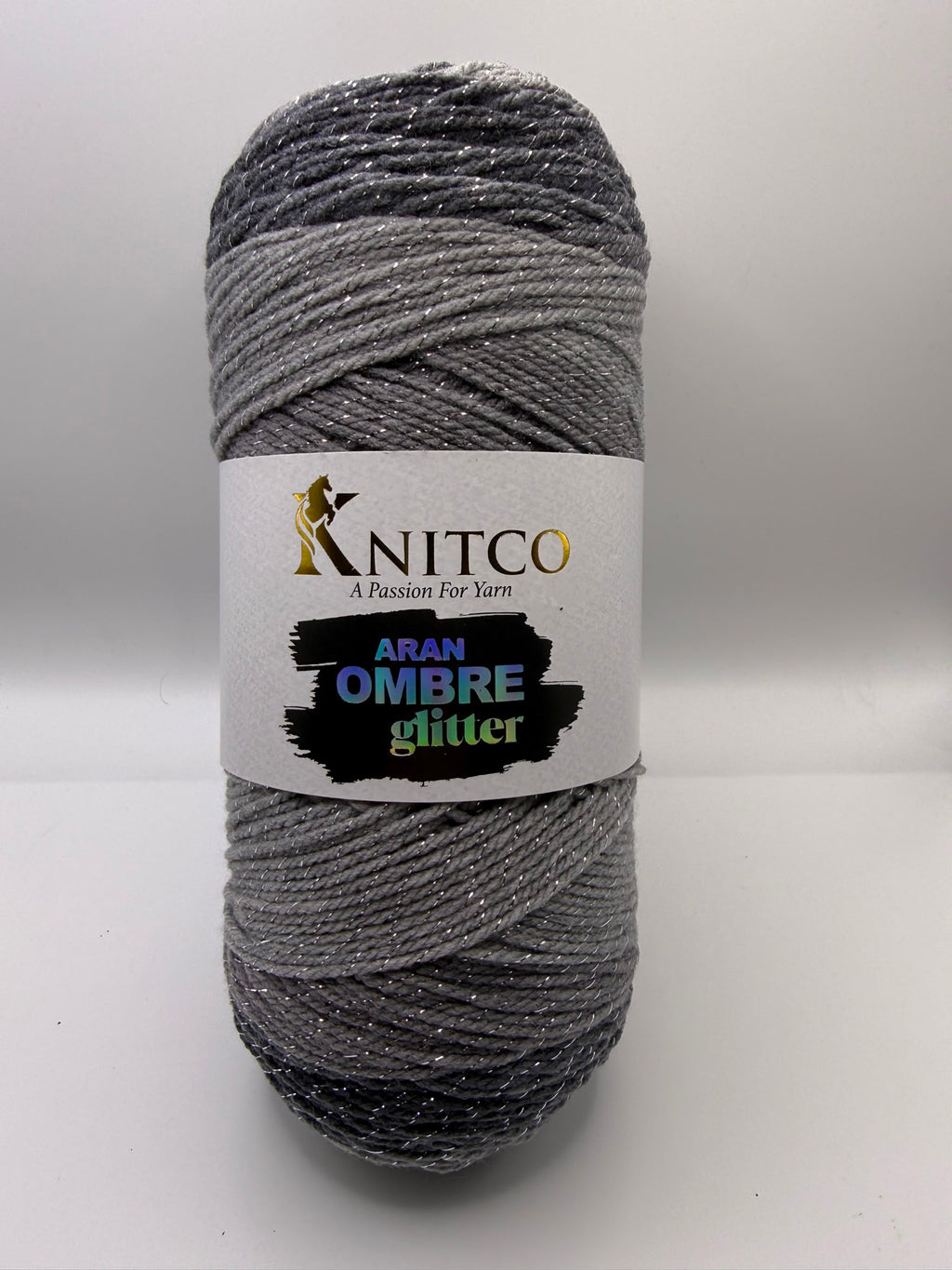 Knitco Ombré Glitter 1 x 200g 420m 97% Acrylic 3% Polyester Aran Crochet Knitting Yarn