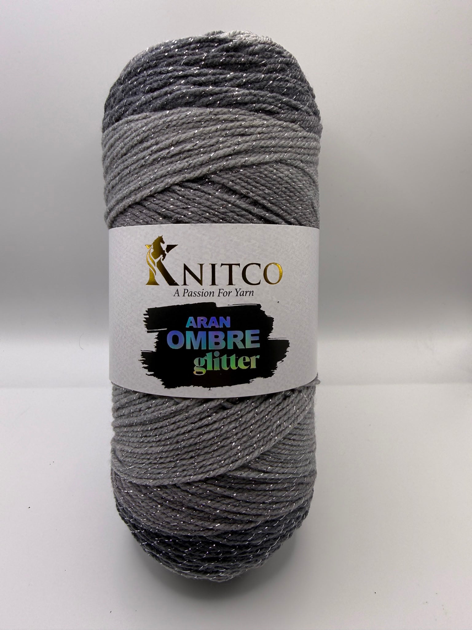 Knitco Ombré Glitter 1 x 200g 420m 97% Acrylic 3% Polyester Aran Crochet Knitting Yarn