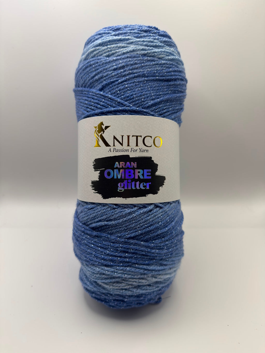 Knitco Ombré Glitter 1 x 200g 420m 97% Acrylic 3% Polyester Aran Crochet Knitting Yarn