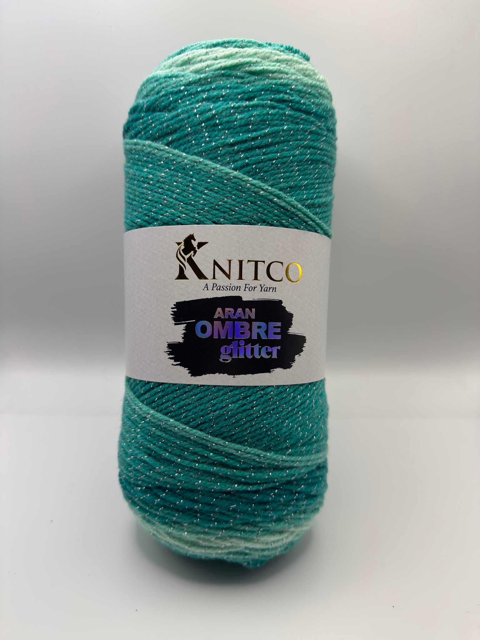 Knitco Ombré Glitter 1 x 200g 420m 97% Acrylic 3% Polyester Aran Crochet Knitting Yarn