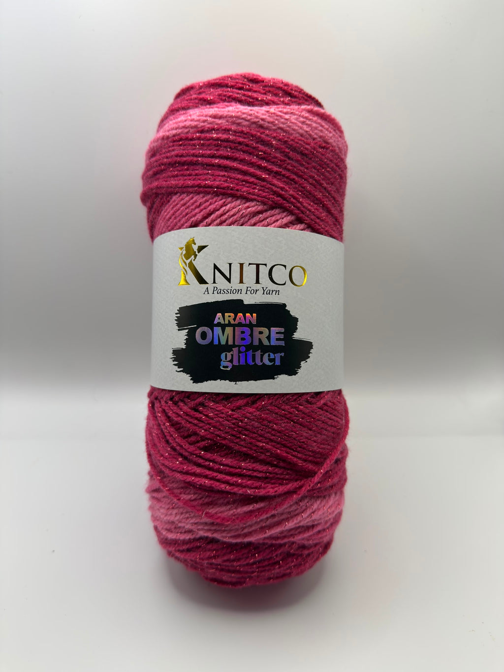 Knitco Ombré Glitter 1 x 200g 420m 97% Acrylic 3% Polyester Aran Crochet Knitting Yarn