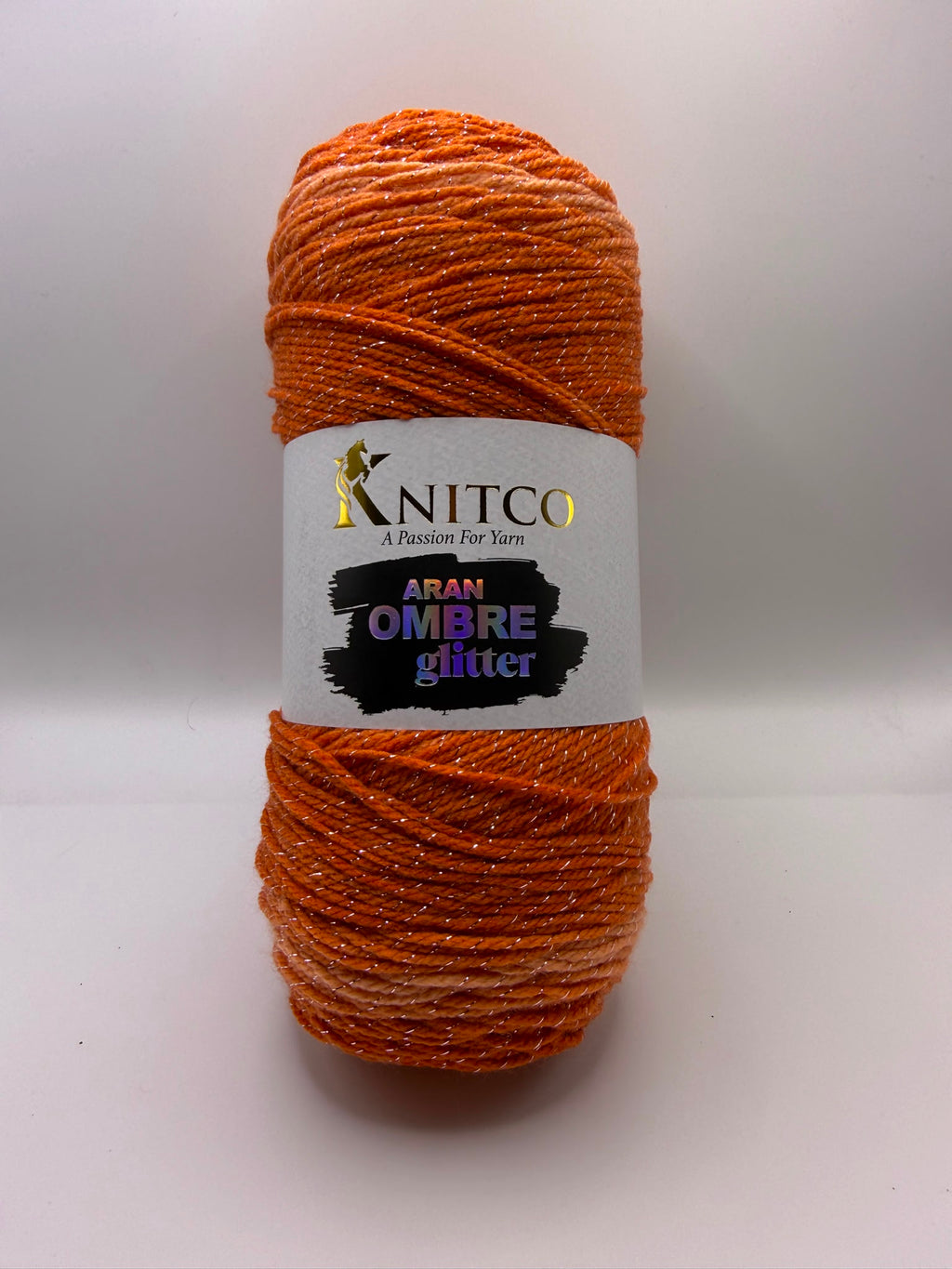 Knitco Ombré Glitter 1 x 200g 420m 97% Acrylic 3% Polyester Aran Crochet Knitting Yarn