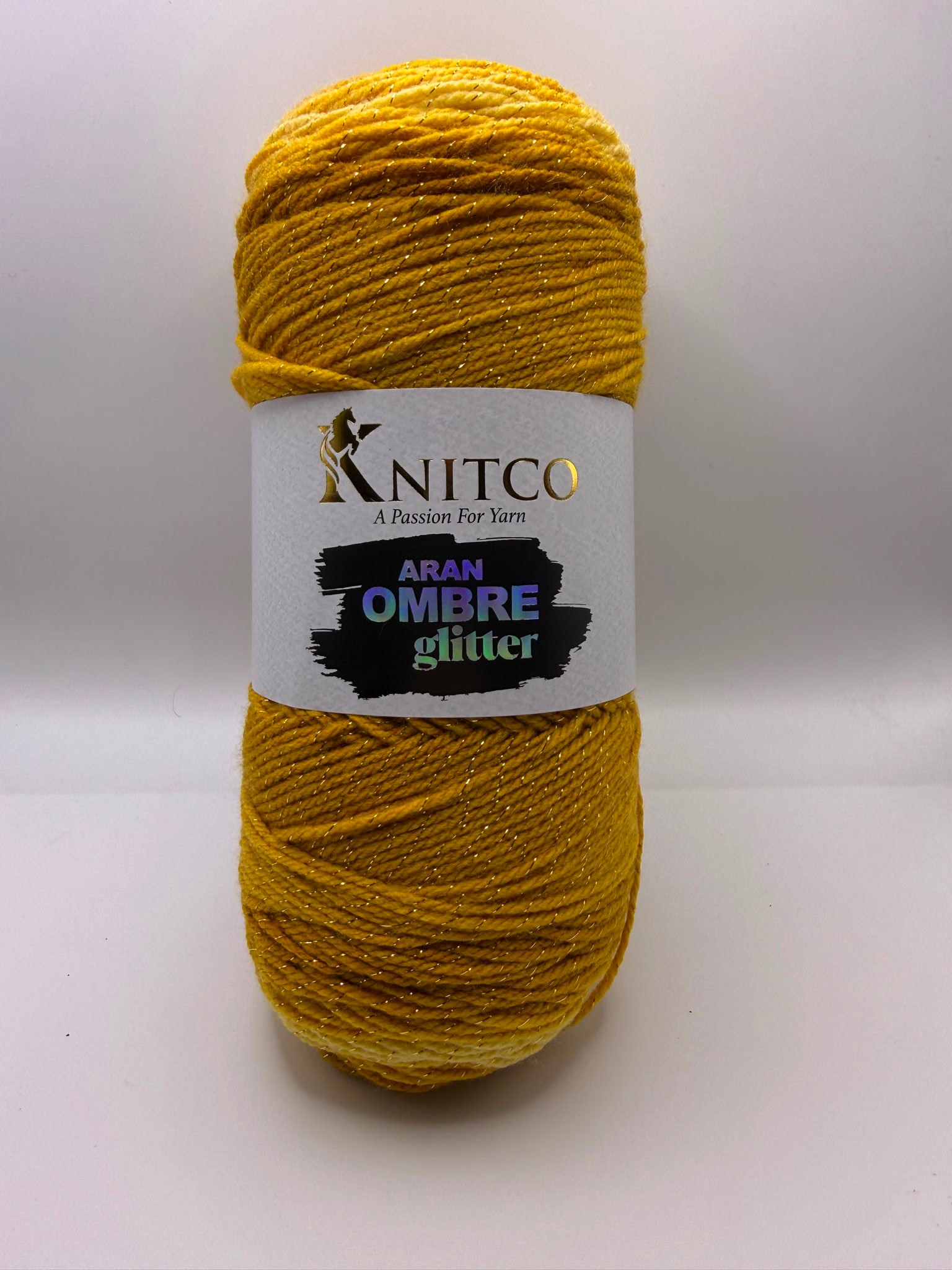 Knitco Ombré Glitter 1 x 200g 420m 97% Acrylic 3% Polyester Aran Crochet Knitting Yarn