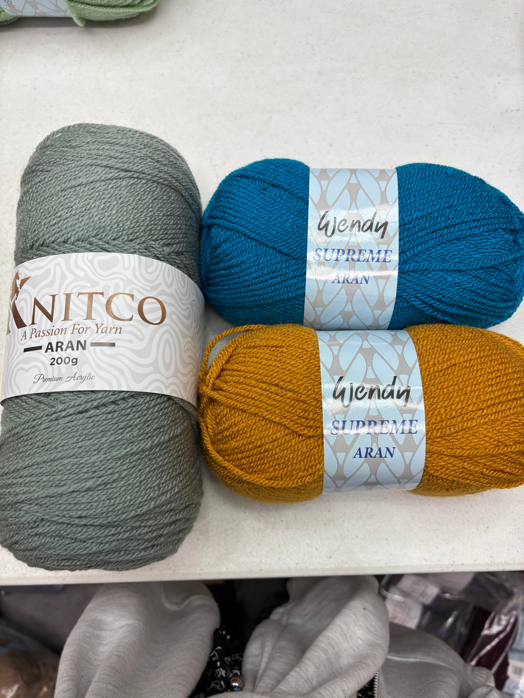All in One Flower Yarn Knitco and Wendy Supreme Aran - 3 Pack of 100% Acrylic -  Knitting/Crochet