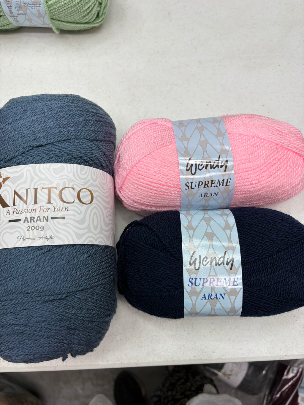 All in One Flower Yarn Knitco and Wendy Supreme Aran - 3 Pack of 100% Acrylic -  Knitting/Crochet