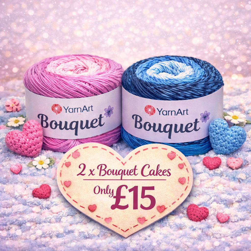 YarnArt Bouquet 100% Cotton DK  Cake 2 x 250g Cakes 500m